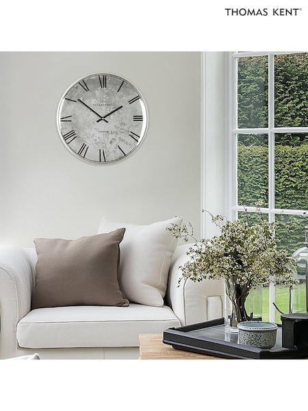 Thomas Kent Clocks Silver 14 Verona Wall Clock (H84914) | £35