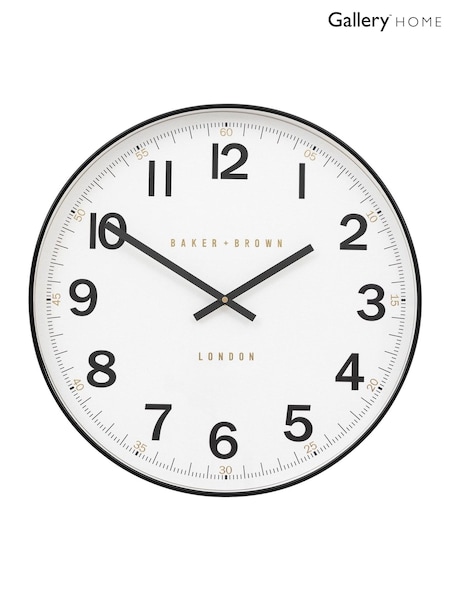 Gallery Home Black Whitmore Wall Clock 50cm (H84928) | £54