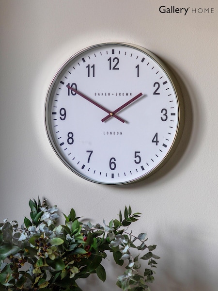 Gallery Home Chrome Cambridge Wall Clock 40cm (H84929) | £40