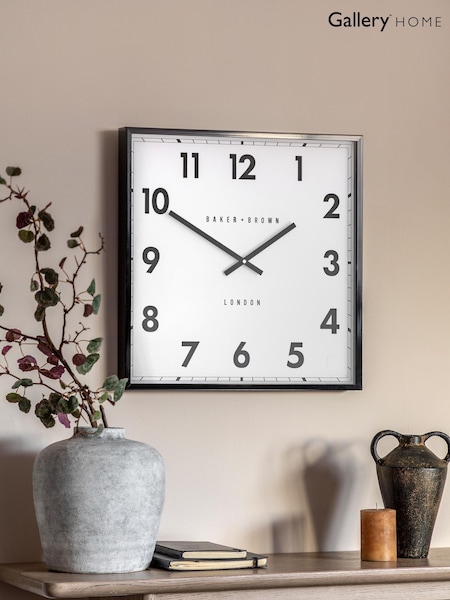Gallery Home Black Pinehurst Wall Clock 50cm (H84930) | £64