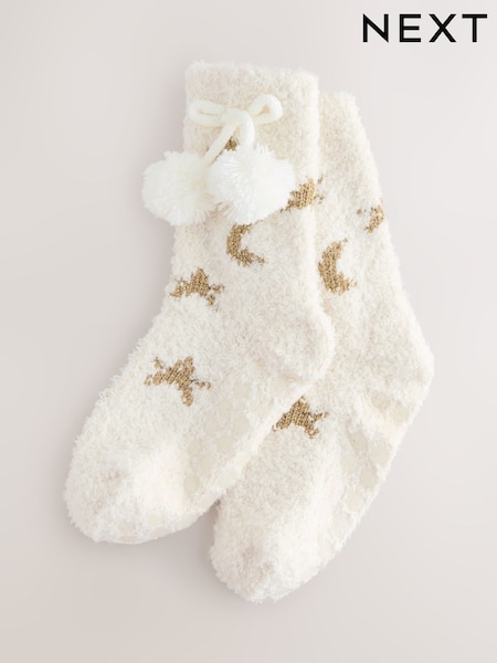 Natural Moon and Star Cosy Ankle Socks (H84935) | £5.50 - £6.50
