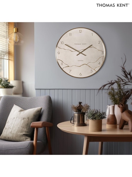 Thomas Kent Clocks Stone 26 Coral Wall Clock (H84936) | £140