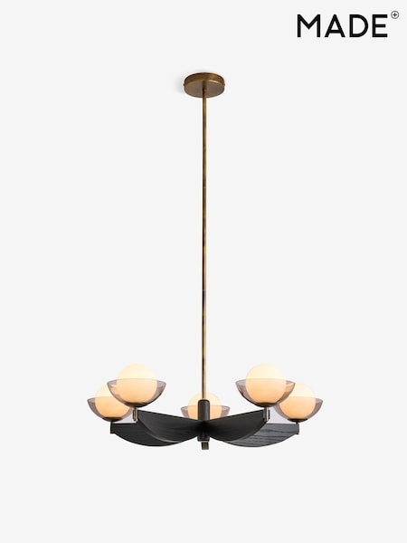 MADE.COM Black Wood Large Layla Ceiling Light (H84986) | £329