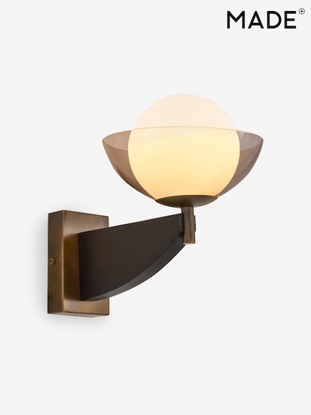 MADE.COM Black Wood Layla Wall Light (H84995) | £89