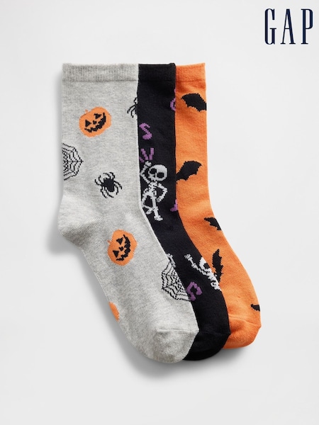 Gap Multi Halloween Crew Socks 3-Pack (H85401) | £8