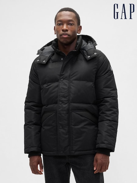 Gap Black Cold Control Max Relaxed Heavyweight Puffer Jacket (H85422) | £80