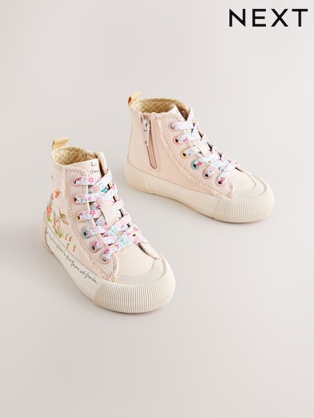 Pink Character Wide Fit (G) High Top Trainers (H85476) | £24 - £26