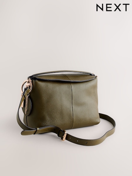 Green Leather Slouchy Cross-Body Bag (H85588) | £60