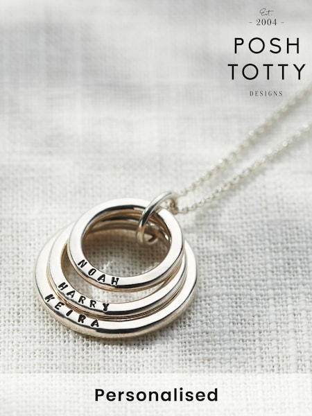Personalised Family Names Necklace by Posh Totty Designs (H85632) | £99