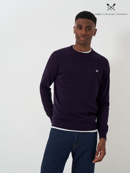 Crew Clothing Blue Cotton Crew Jumper (H85669) | £55