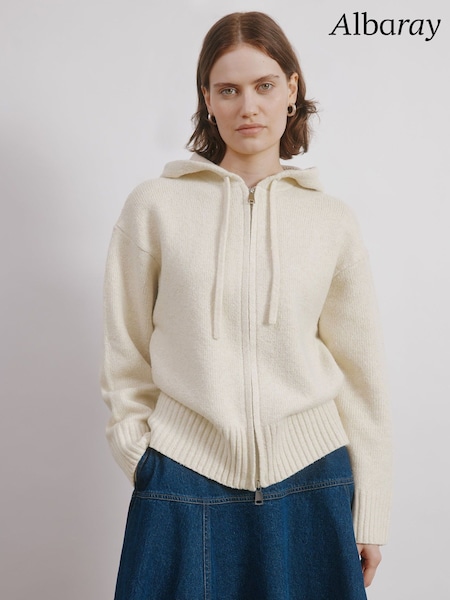 Albaray Natural Cosy Knitted Hoodie (H85699) | £89