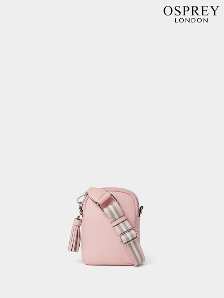 Osprey London Pink The Stella Leather Phone Bag (H85702) | £0