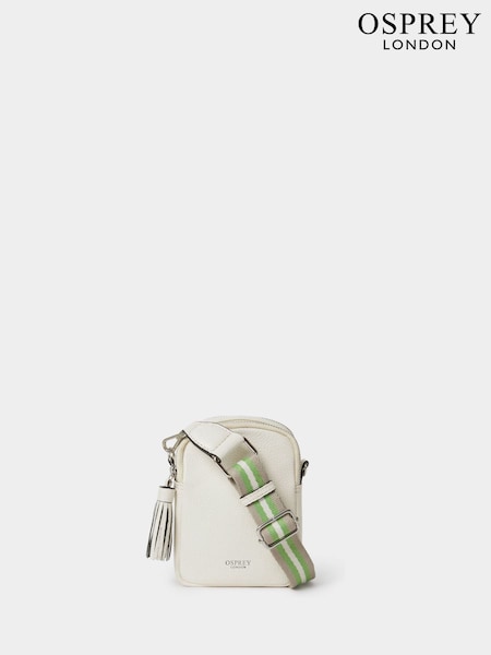 Osprey London The Stella Leather Phone White Bag (H85720) | £0