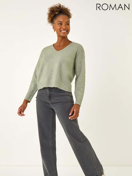 Roman Green Ribbon Bow Tie Back Jumper (H85901) | £42
