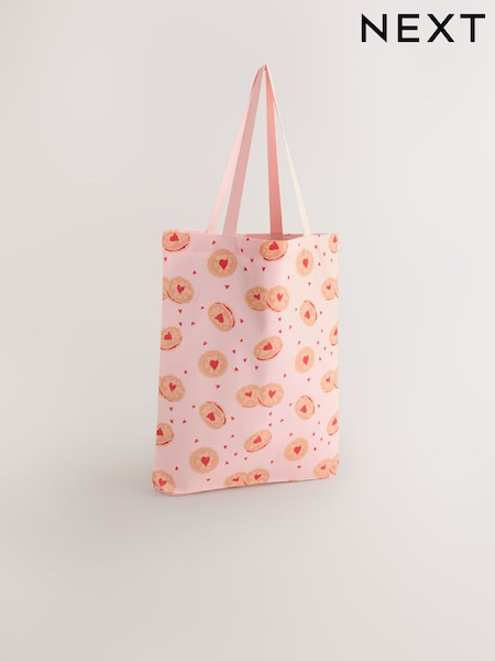 Biscuit Printed Cotton Shopper Bag (H86054) | £8