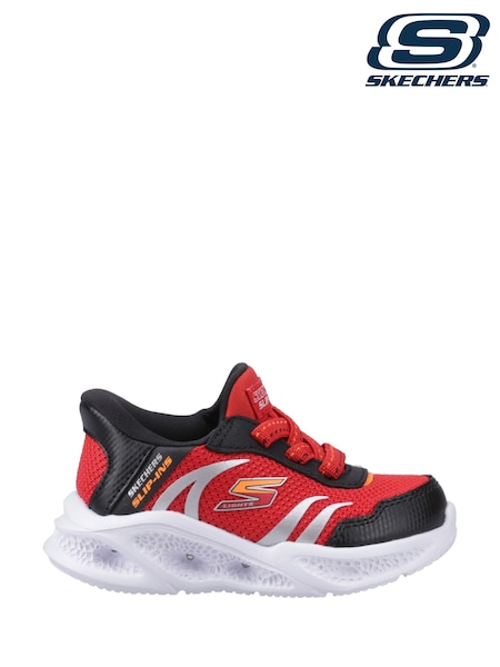 Skechers Red Meteor-Lights Brisk-Beams Trainers (H86147) | £44
