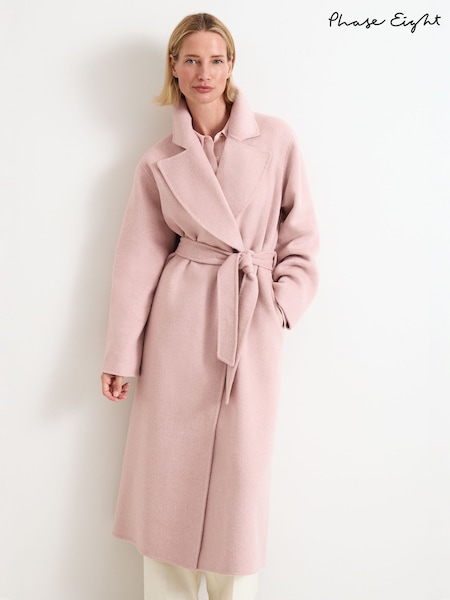 Phase Eight Pink Darcy Wool Coat (H86317) | £210