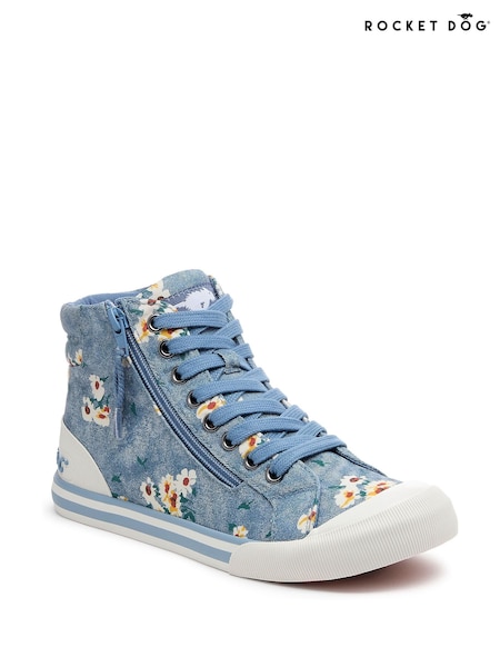 Rocket Dog Jazzin Hi Fig Cotton Trainers (H86323) | £60