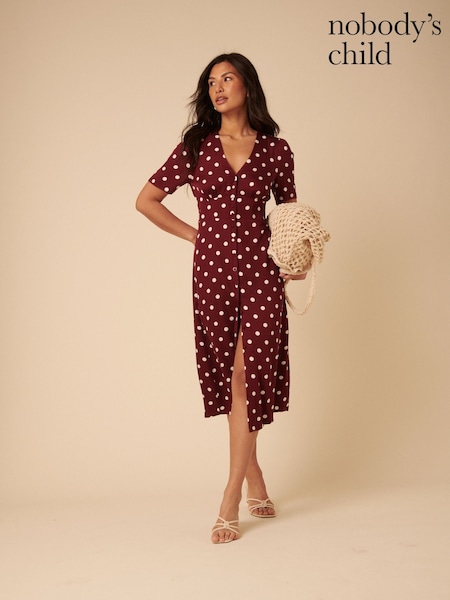 Nobody's Child Brown Alexa Midi Dress (H86344) | £59