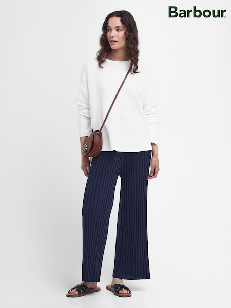 Barbour® Cloud Cream 100% Cotton Marine Jumper (H86371) | £70