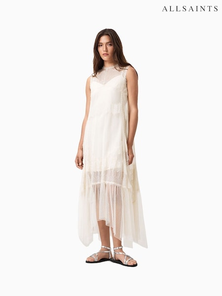 AllSaints White Clara Dress (H86429) | £199