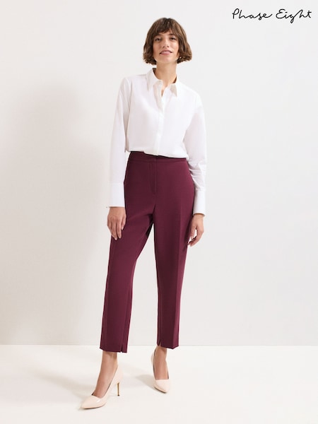 Phase Eight Red Fara Taper Trousers (H86444) | £95