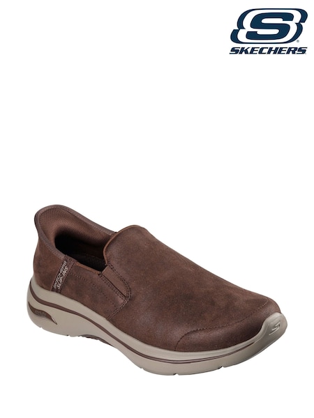 Skechers Brown Go Walk Arch Fit 2.0 Quest Trainers (H86497) | £94