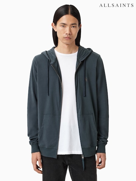 AllSaints Blue Brace Zip Up Hoodie (H86530) | £69