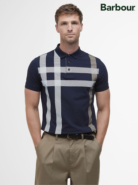 Barbour® Navy Blaine Tailored Polo Shirt (H86547) | £70