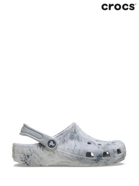 Crocs Grey Classic Marbled Clogs (H86687) | £55