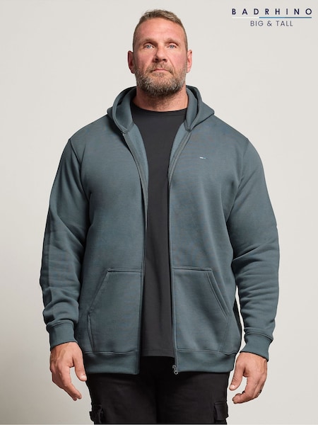 BadRhino Big & Tall Blue Zip Thru Hoodie (H87397) | £32