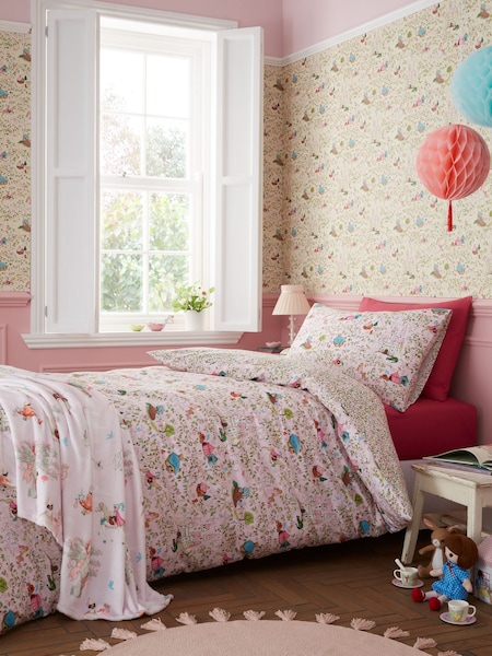 Belle & Boo Pink Fairytale Reversible Cotton Duvet Cover Set (H87408) | £25 - £40