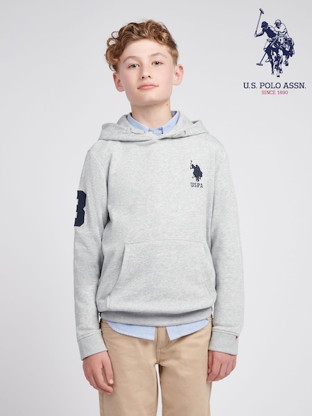 U.S. Polo Assn. Grey Boys Player 3 Hoodie (H87719) | £45 - £54