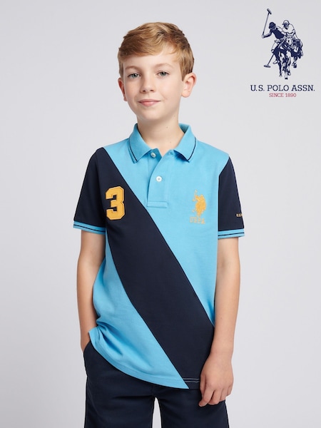 U.S. Polo Assn. Heritage Blue Boys Sash Polo Shirt (H87749) | £35 - £46