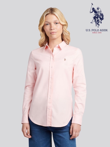 U.S. Polo Assn. Pink Classic Fit Poplin Shirt (H87901) | £60