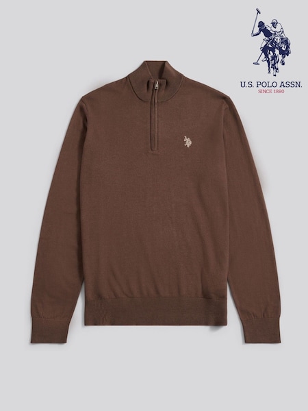 U.S. Polo Assn. Brown Mens Peached Oxford Shirt (H88036) | £70