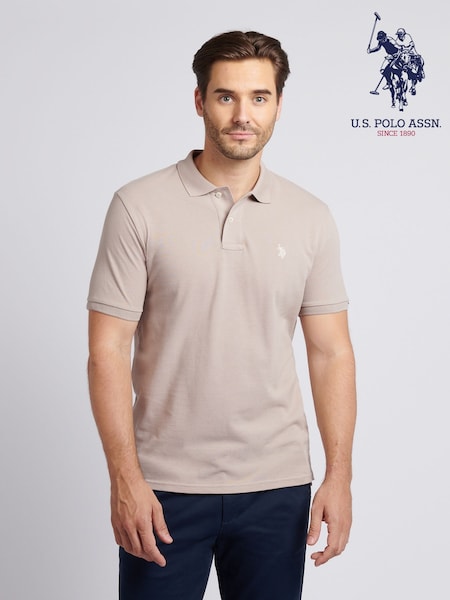 U.S. Polo Assn. Natural Mens Double Horsemen Polo Shirt (H88078) | £50