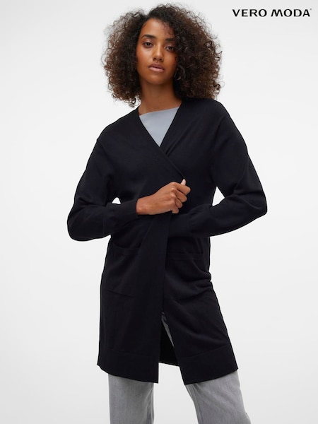 VERO MODA Black Long Sleeve Open Cardigan (H88095) | £34