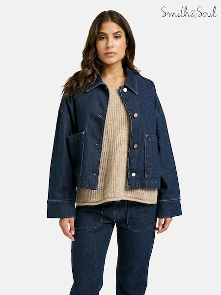 Smith & Soul Blue Oversized Denim Jacket (H88148) | £122