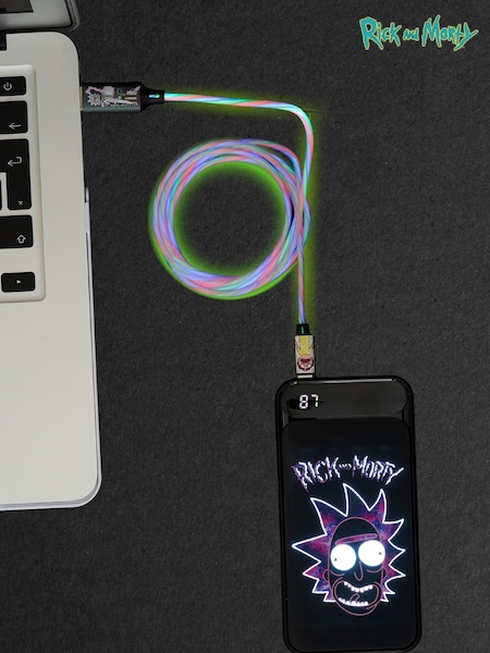 Rick and Morty Green Light Up Charging Cable (H88300) | £20