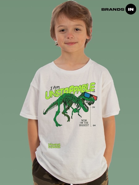 Brands In White Dinosaur Unstoppable T-Shirt (H88643) | £18