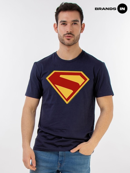 Brands In Blue DC Comics Superman Logo T-Shirt (H88651) | £23