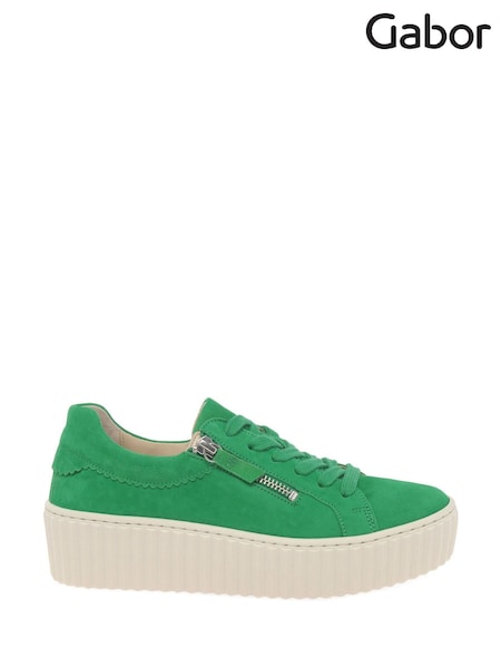 Gabor Dolly Leather Trainers (H88719) | £110