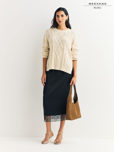 Weekend MaxMara Black Diorama Black Skirt (H88830) | £200