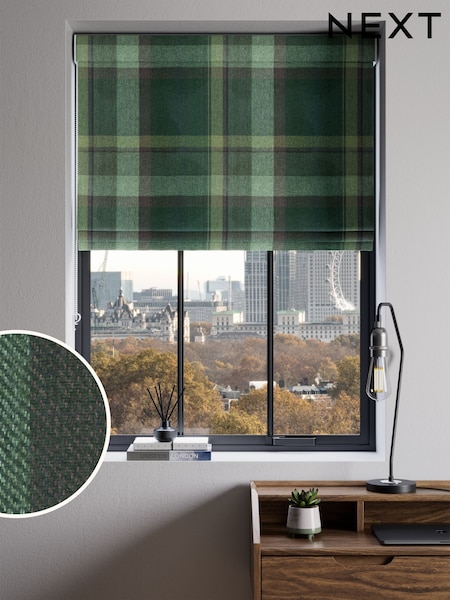 Green Check Made to Measure Roman Blinds (H88907) | £70