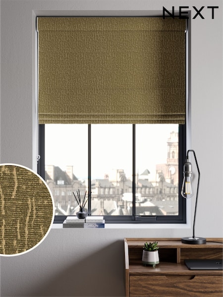 Green Chenille Made to Measure Roman Blinds (H88909) | £79