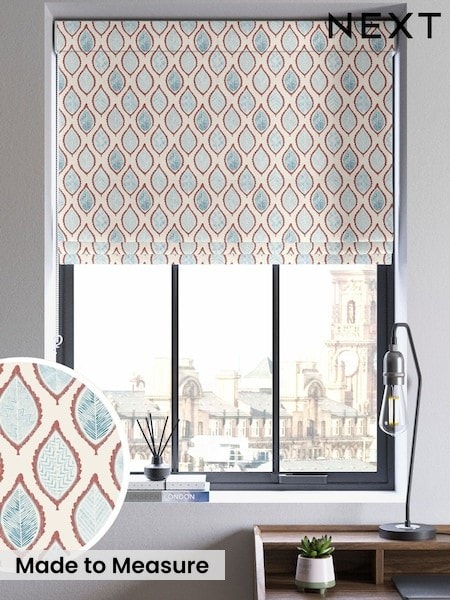 Blue Mesop Made to Measure Roman Blind (H88930) | £70
