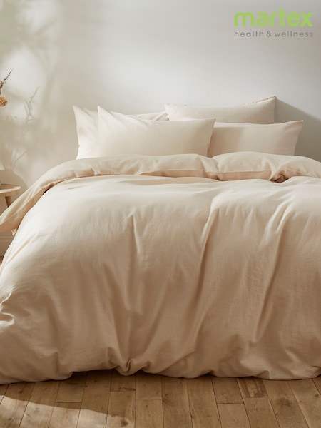 Martex Cream Almond Touch of Linen Duvet Cover Set (H88934) | £50 - £90