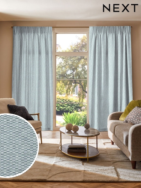 Blue Abaci Made to Measure Curtains (H88946) | £119