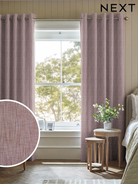 Red Knit Made to Measure Curtains (H88956) | £119